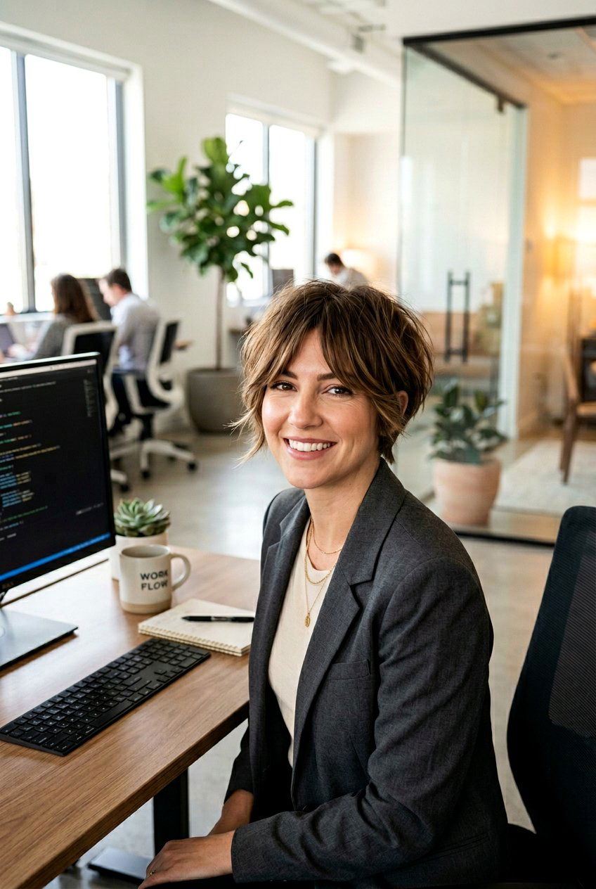 Shaggy Pixie With Long Layers - 20 office pixie with long bangs - 20 office pixie with long bangs