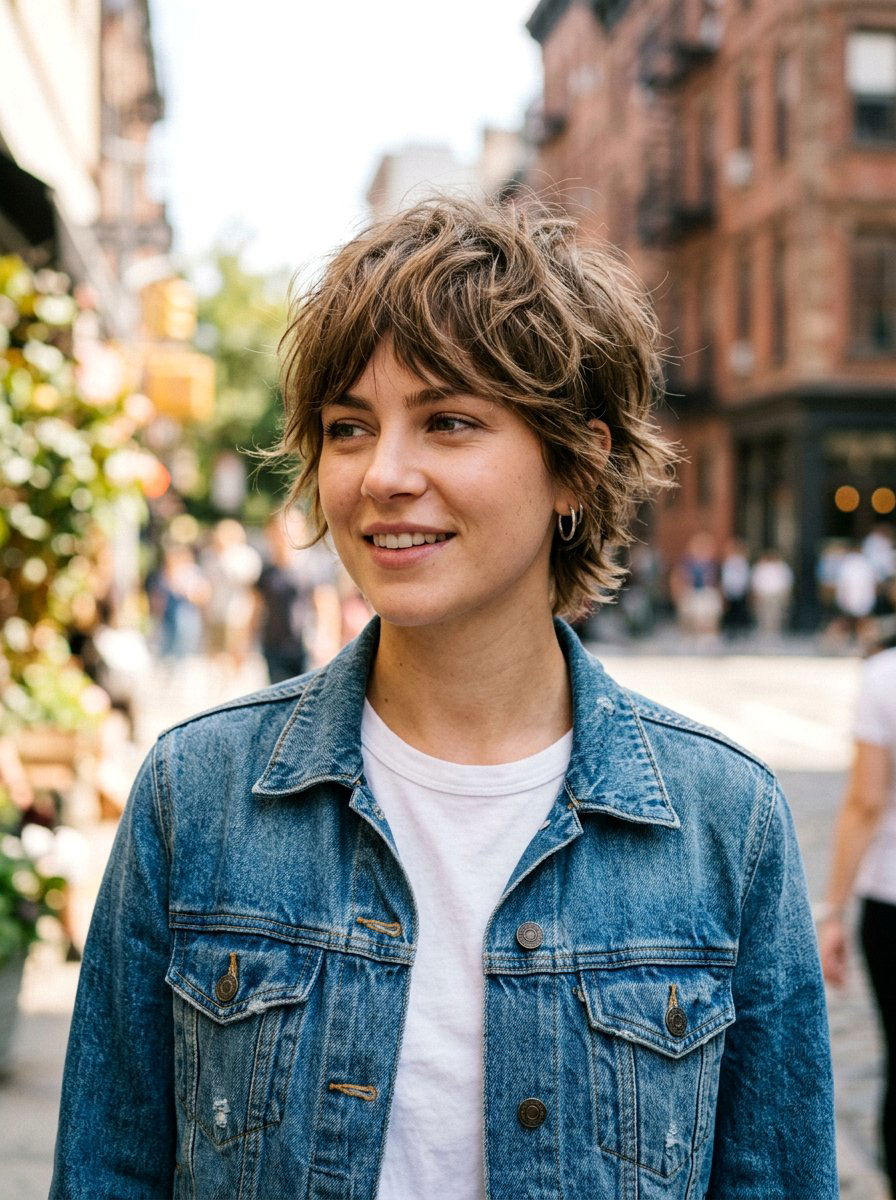 Shaggy Pixie With Wispy Layers - 20 soft feathered pixie for older women - 20 soft feathered pixie for older women