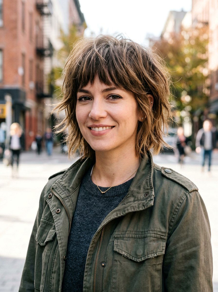 Shaggy Razored Bob With Bangs - 20 razored bob with bangs - 20 razored bob with bangs