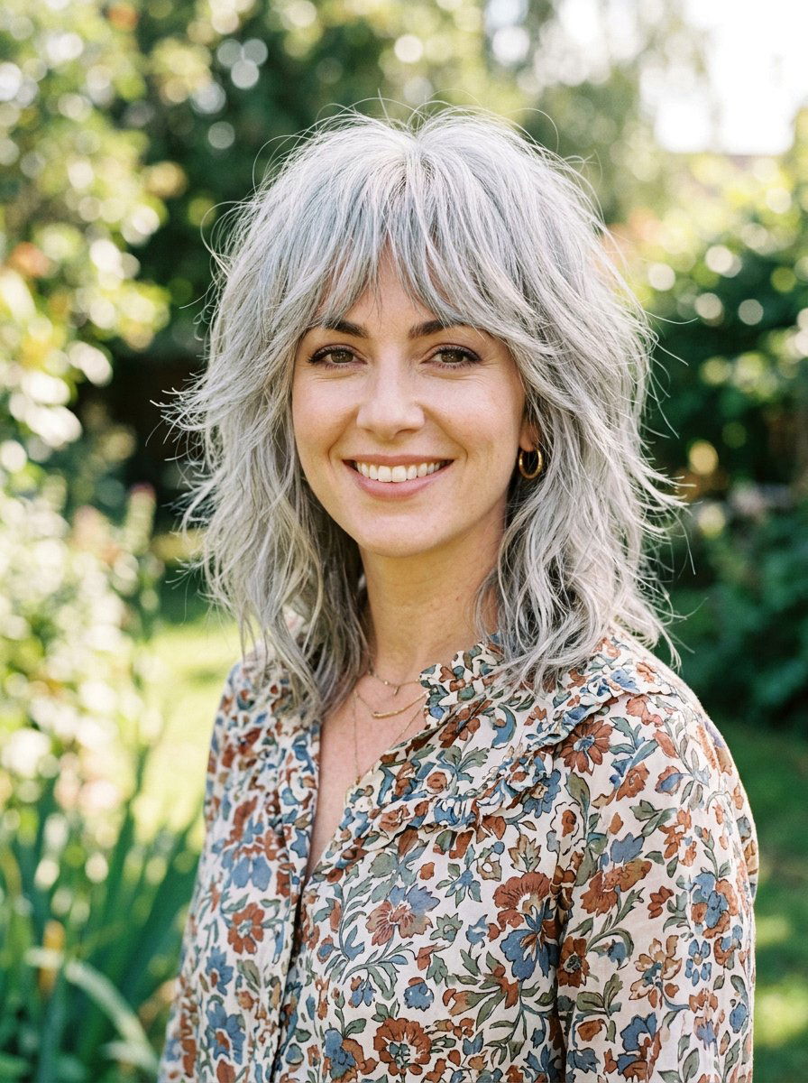 Shaggy Silver Lob Haircut - 20 silver lob haircut for women - 20 silver lob haircut for women