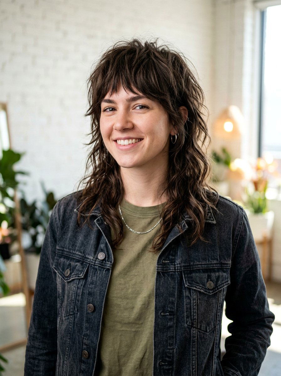 Shaggy Soft Mullet with Choppy Bangs - 20 soft mullet with bangs - 20 soft mullet with bangs