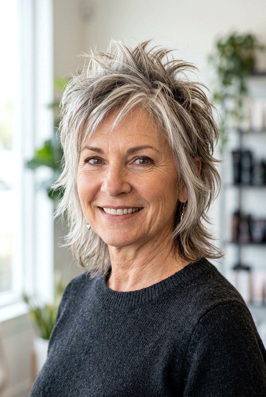 Shaggy Spiky Cut - 20 short spiky haircuts for older women - 20 short spiky haircuts for older women