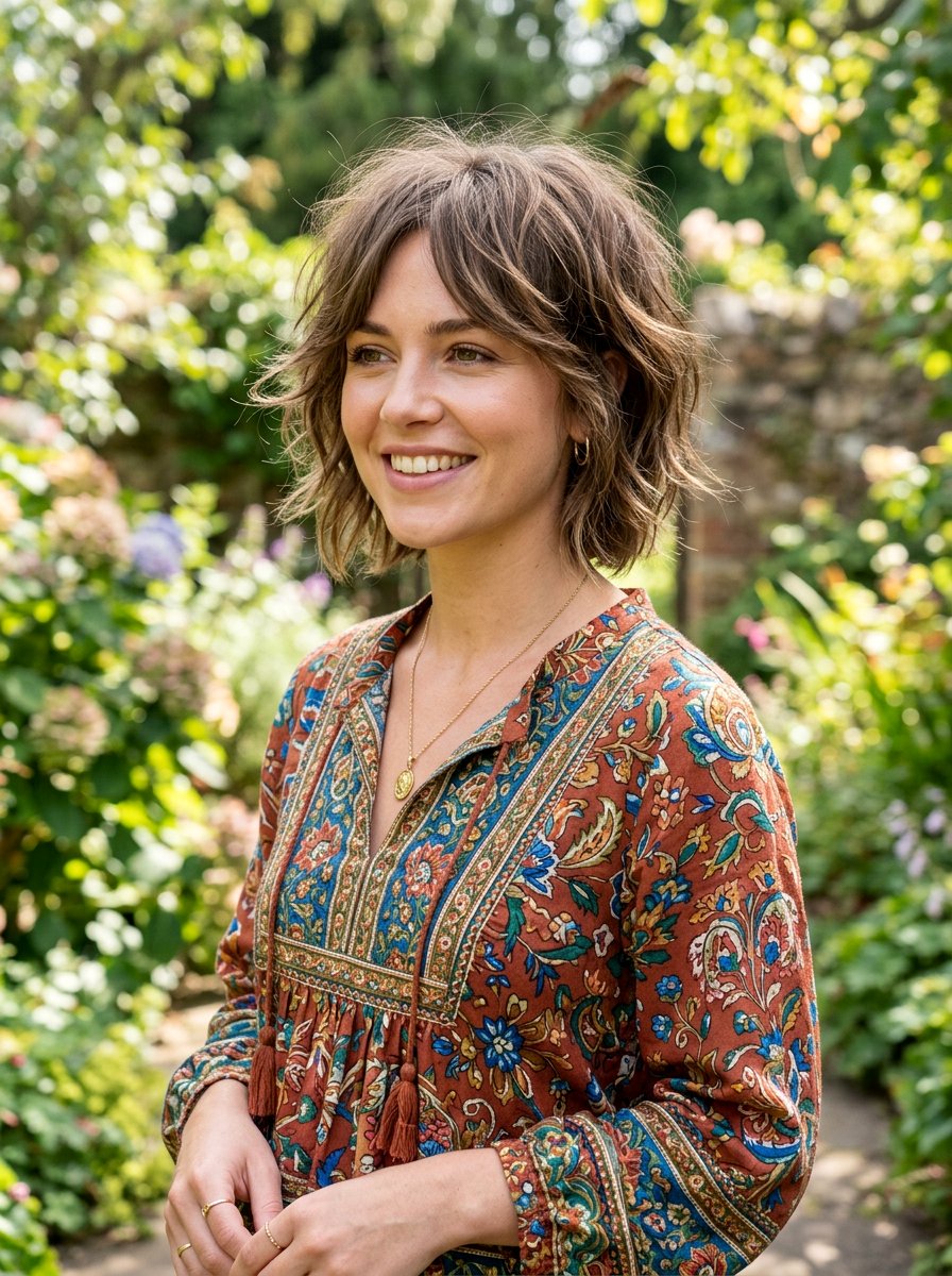 Shaggy Textured Bob - 20 short haircut for damaged hair women - 20 short haircut for damaged hair women