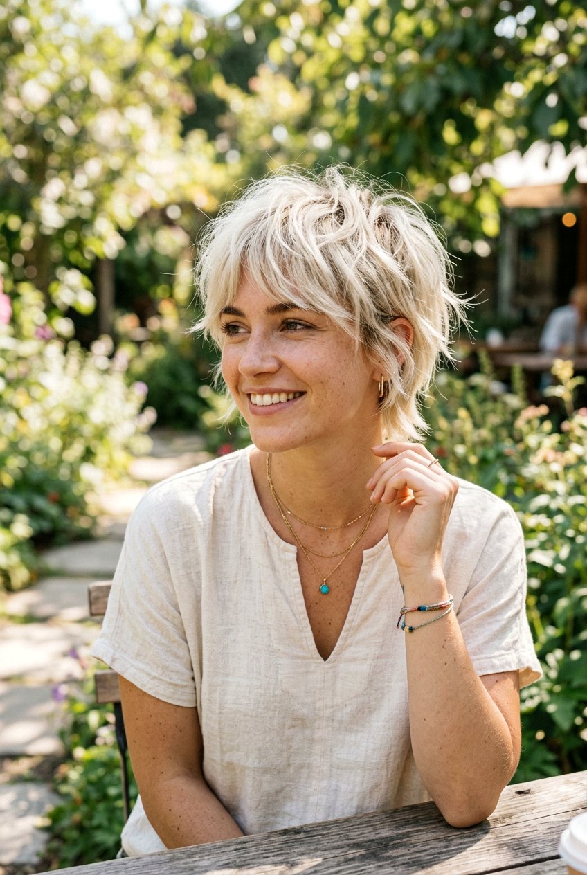 Shaggy Textured Pixie - 20 textured pixie haircut - 20 textured pixie haircut