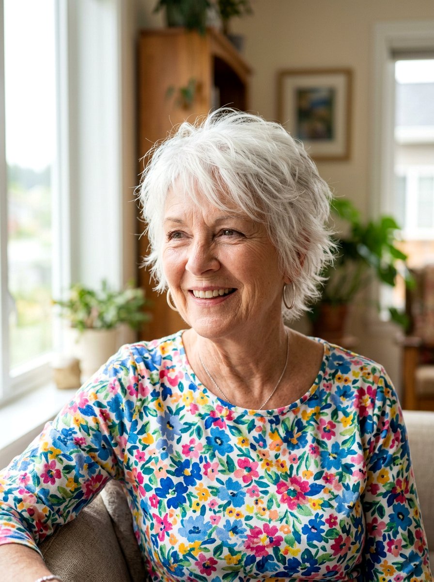 20 Elegant White Pixie Haircut Inspirations for Older Women