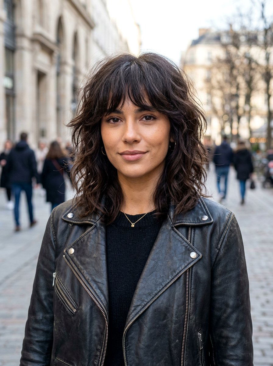 Shaggy Winter Lob - 20 winter lob haircut ideas - 20 winter lob haircut ideas