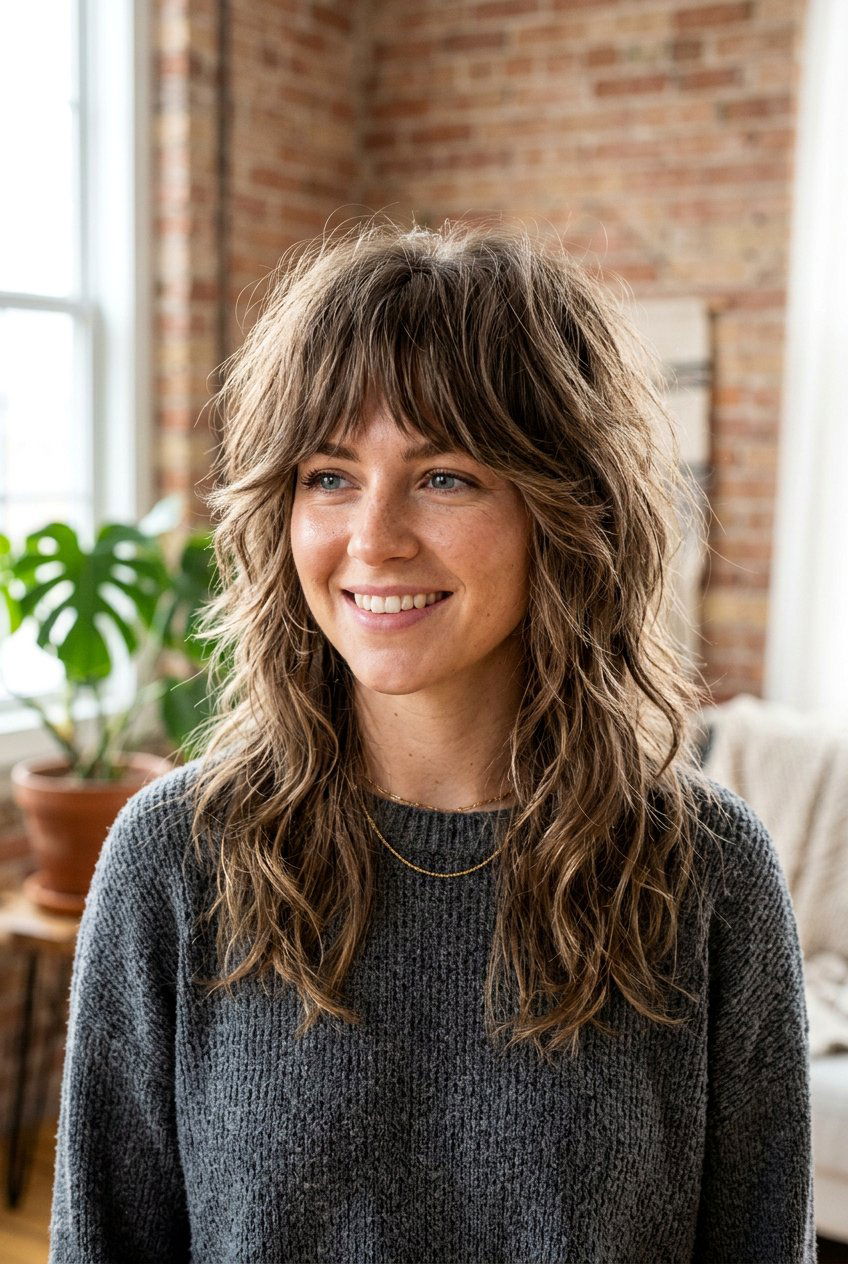 Shaggy Wolf Cut - 20 hairstyles for square faces - 20 hairstyles for square faces