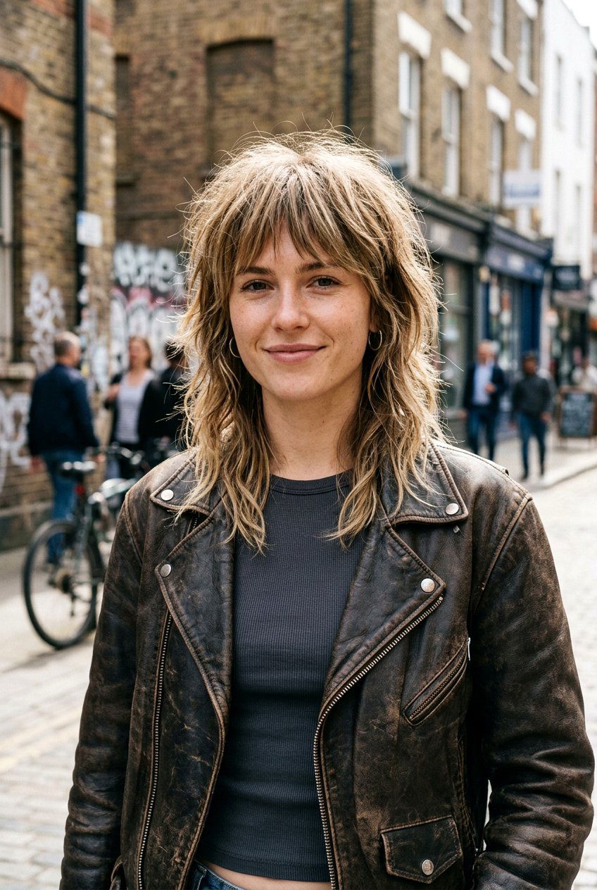 Shaggy Wolf Cut With Light Fringe - 20 airy bangs for fine hair women - 20 airy bangs for fine hair women