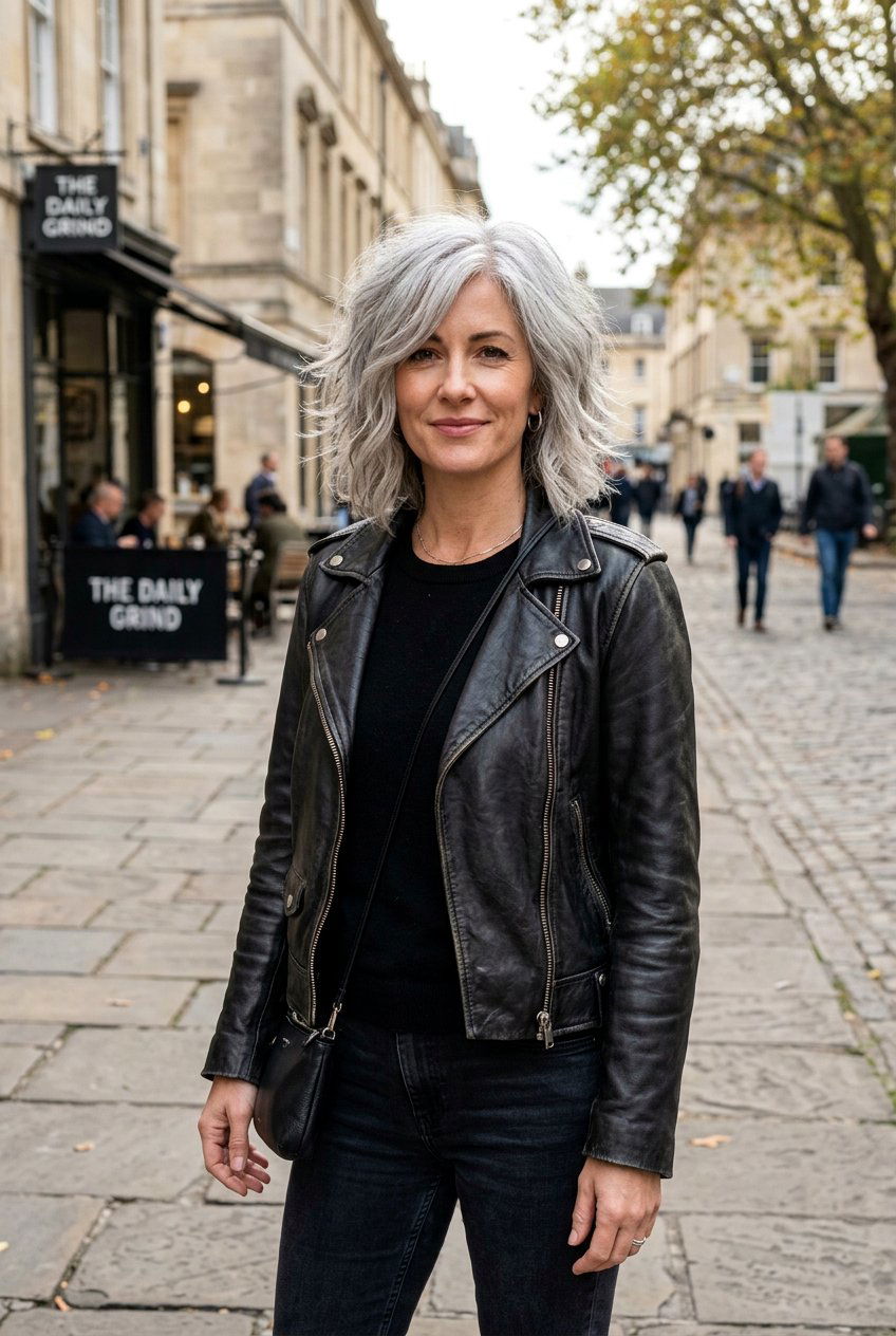 Shaggy gray bob - 20 gray transition bob hairstyle - 20 gray transition bob hairstyle