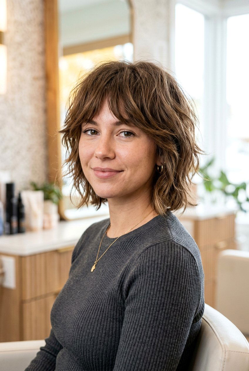 Shaggy jaw length bob - 20 jaw length bob haircut - 20 jaw length bob haircut