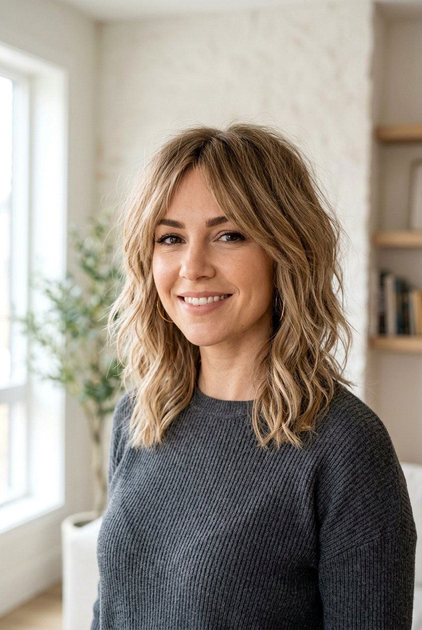 Shaggy lob haircut - 20 shoulder length shag haircut - 20 shoulder length shag haircut