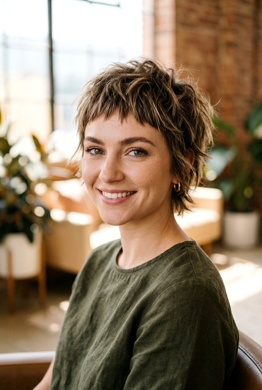 Shaggy pixie with micro bangs - 20 short shaggy pixie cut - 20 short shaggy pixie cut