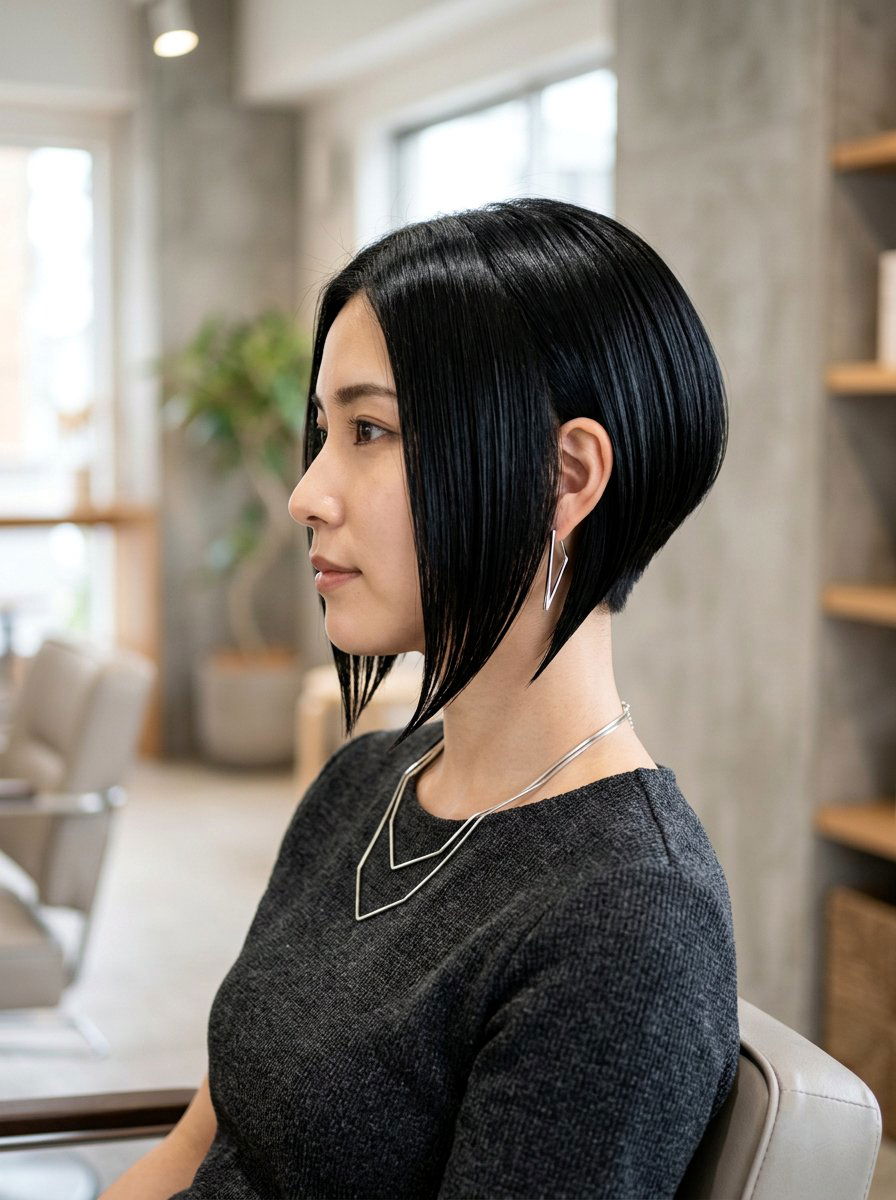 Sharp Angled Bob - 20 polished bob for fine straight hair - 20 polished bob for fine straight hair