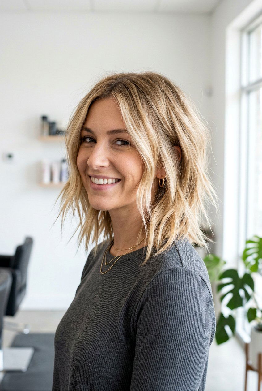 Shattered Lob For Medium Hair - 20 medium haircuts for thick hair - 20 medium haircuts for thick hair