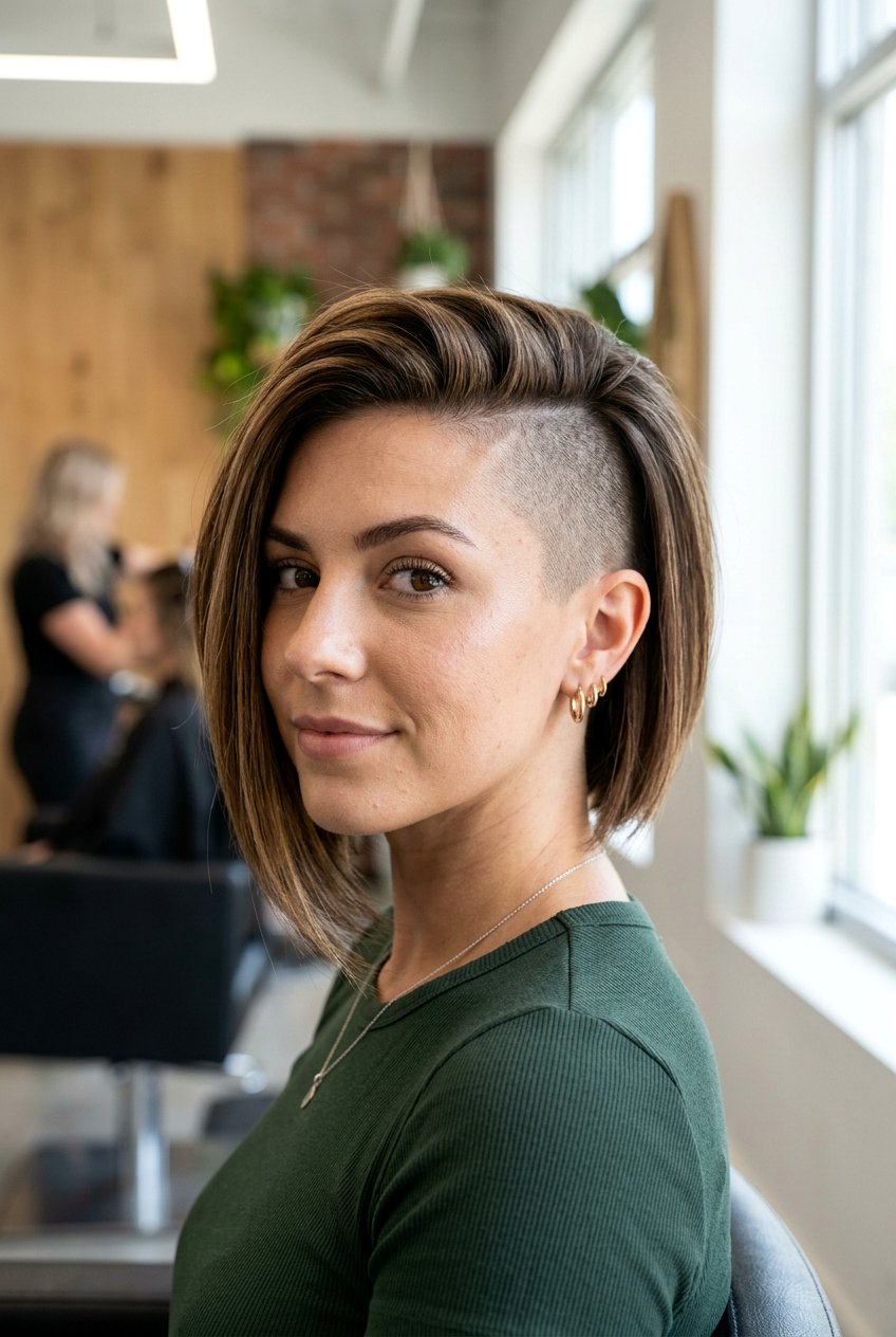 Shaved Side Pixie - 20 short straight hairstyles - 20 short straight hairstyles