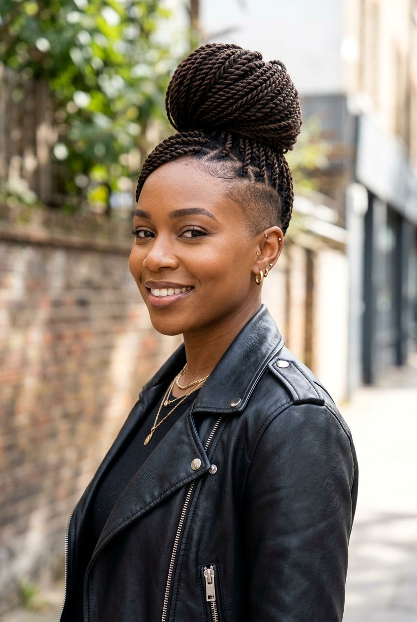 20 Gorgeous Senegalese Twists Bun for Women to Master Now