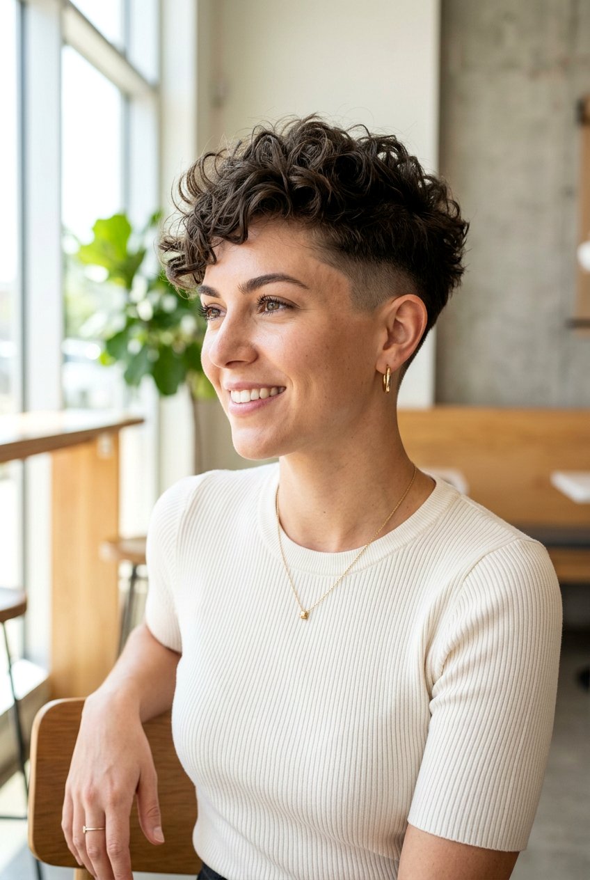 Shaved Sides Natural Pixie Cut - 20 natural pixie cut for black women - 20 natural pixie cut for black women