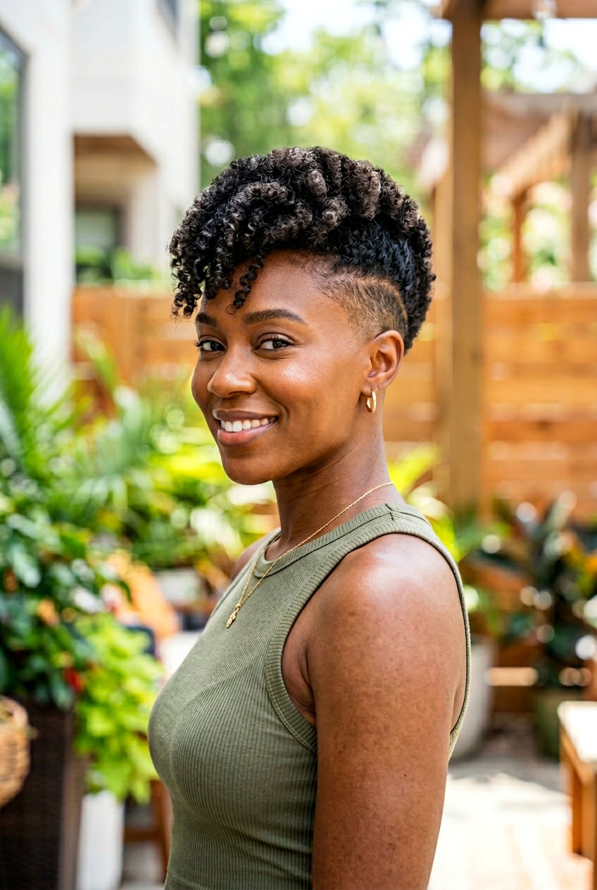 Shaved Sides TWA - 20 twa hairstyles - 20 twa hairstyles