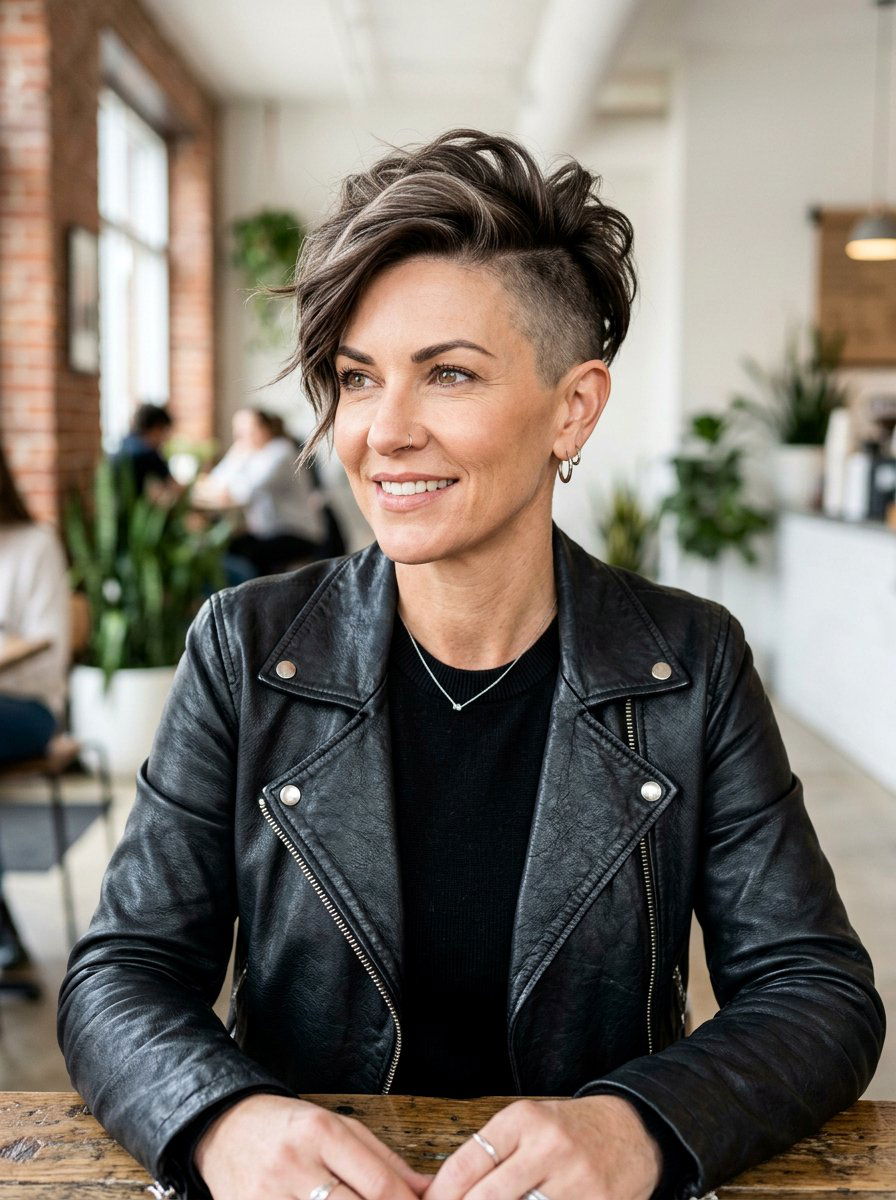 Shaved Undercut Pixie - 20 short haircut for women over 40 - 20 short haircut for women over 40