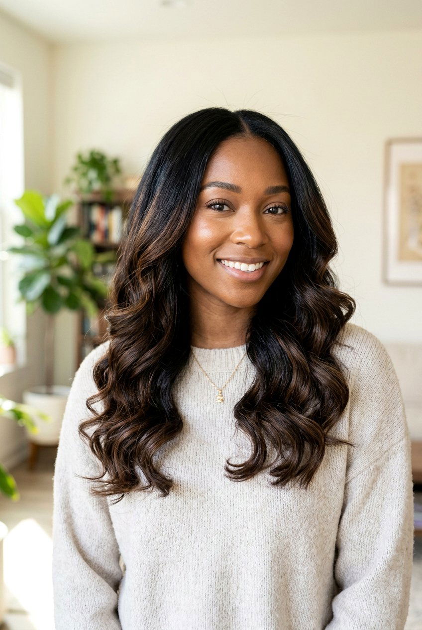 Shiny Black Balayage On Dark Hair - 20 shiny black hair color - 20 shiny black hair color