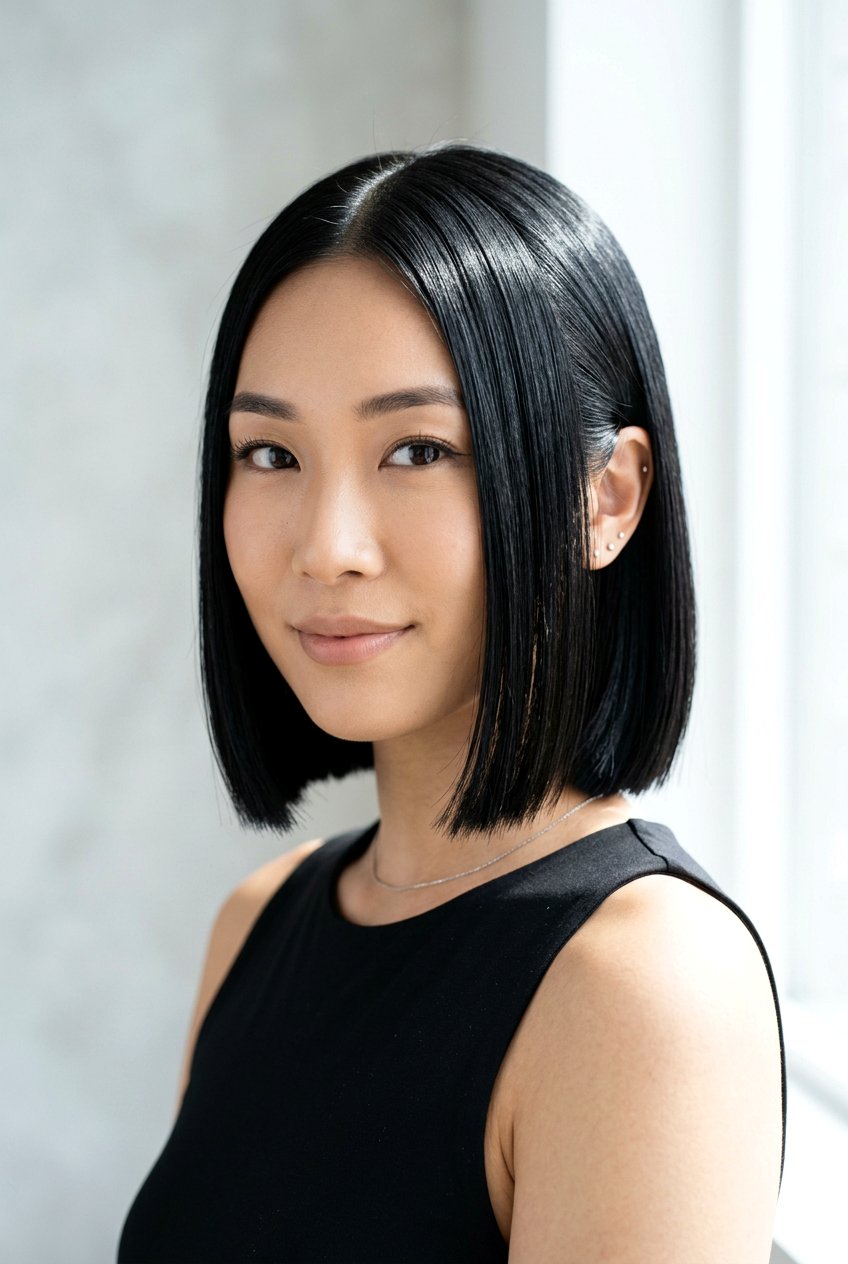 Shiny Black Bob Haircut - 20 shiny black hair color - 20 shiny black hair color