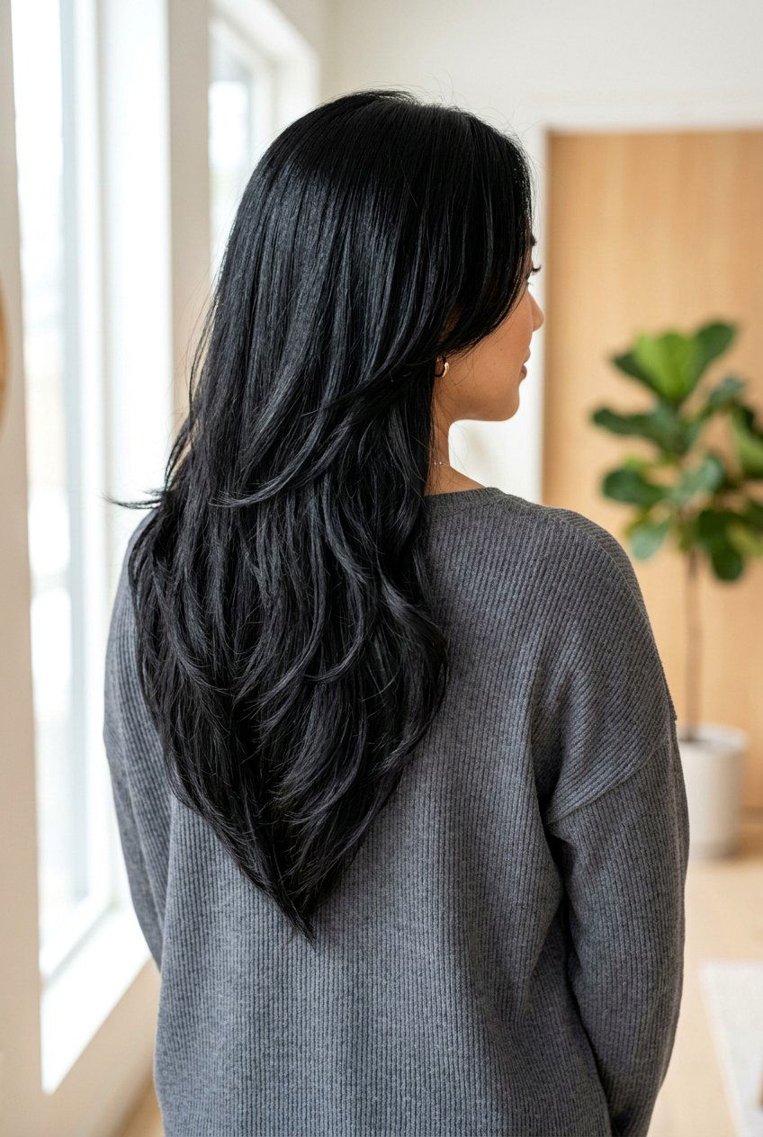 20 Breathtaking Shiny Black Hair Color Ideas to Try Now