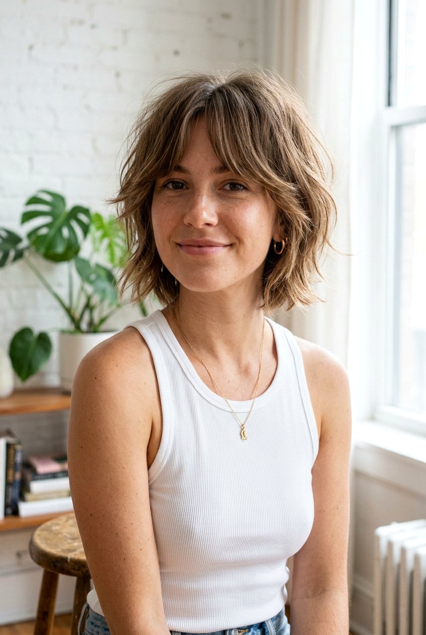 Short 70s Shag With Curtain Fringe - 20 70s shag with curtain fringe - 20 70s shag with curtain fringe