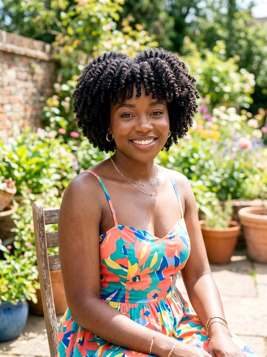 Short Afro Pin Curl Bob - 20 pin curl bob hairstyle - 20 pin curl bob hairstyle