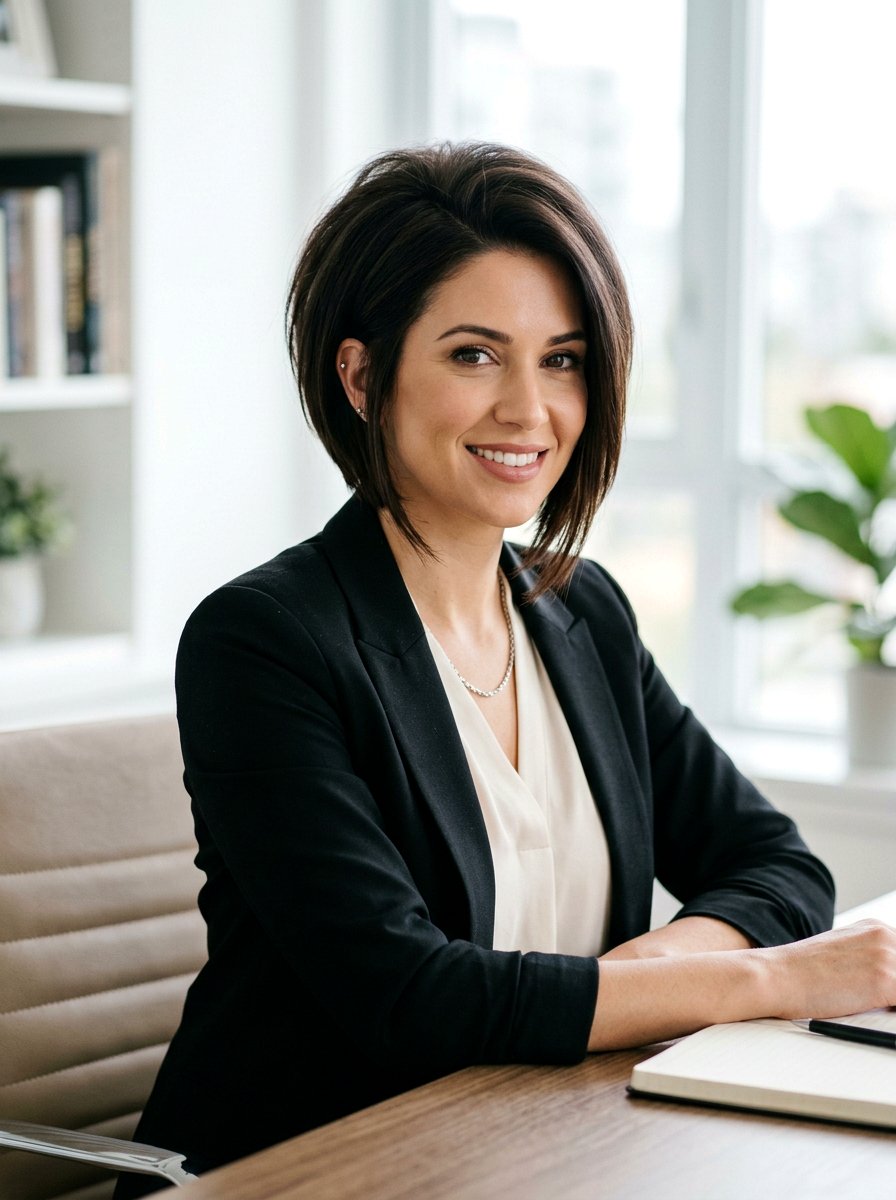 Short Angled Bob With Volume On Top - 20 short haircut with volume on top - 20 short haircut with volume on top