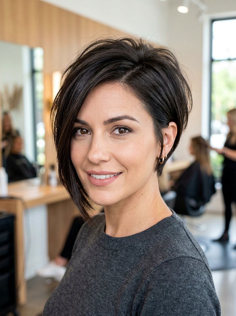 Short Asymmetrical Haircut With Feathered Crown - 20 short haircut with feathered crown - 20 short haircut with feathered crown