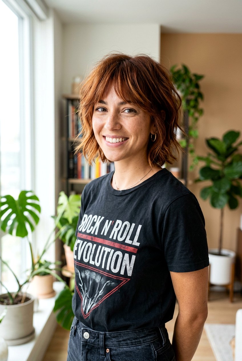 Short Auburn Balayage Shag Haircut - 20 auburn balayage for short hair - 20 auburn balayage for short hair