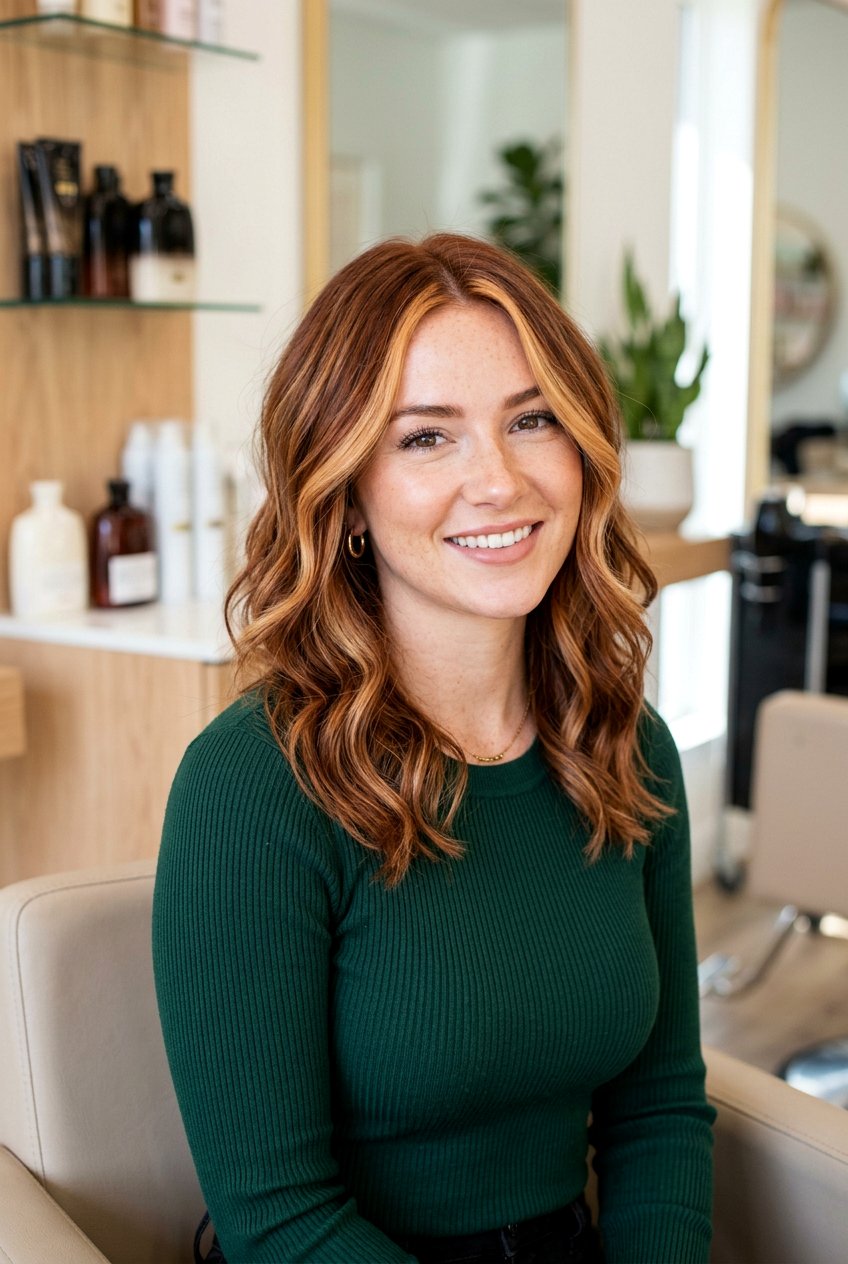 Short Auburn Balayage With Money Piece - 20 auburn balayage for short hair - 20 auburn balayage for short hair