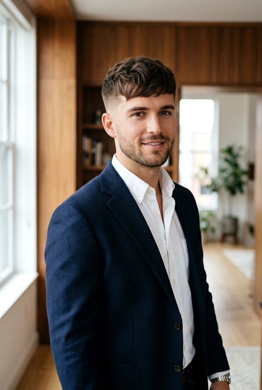 Short Back And Sides With Fringe - 20 men haircut for long face shape - 20 men haircut for long face shape