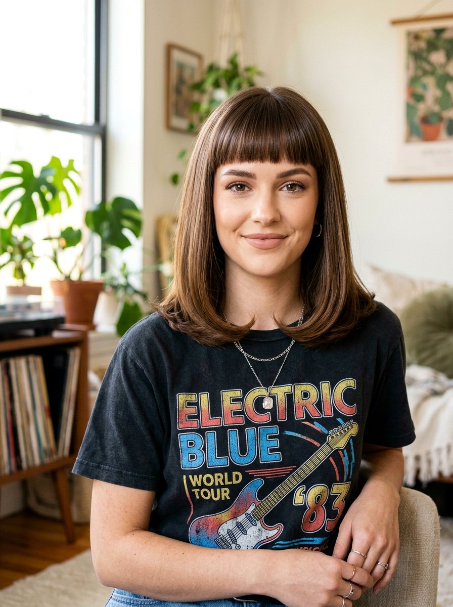 Short Bangs Glossy Blowout Lob - 20 glossy blowout lob haircut - 20 glossy blowout lob haircut