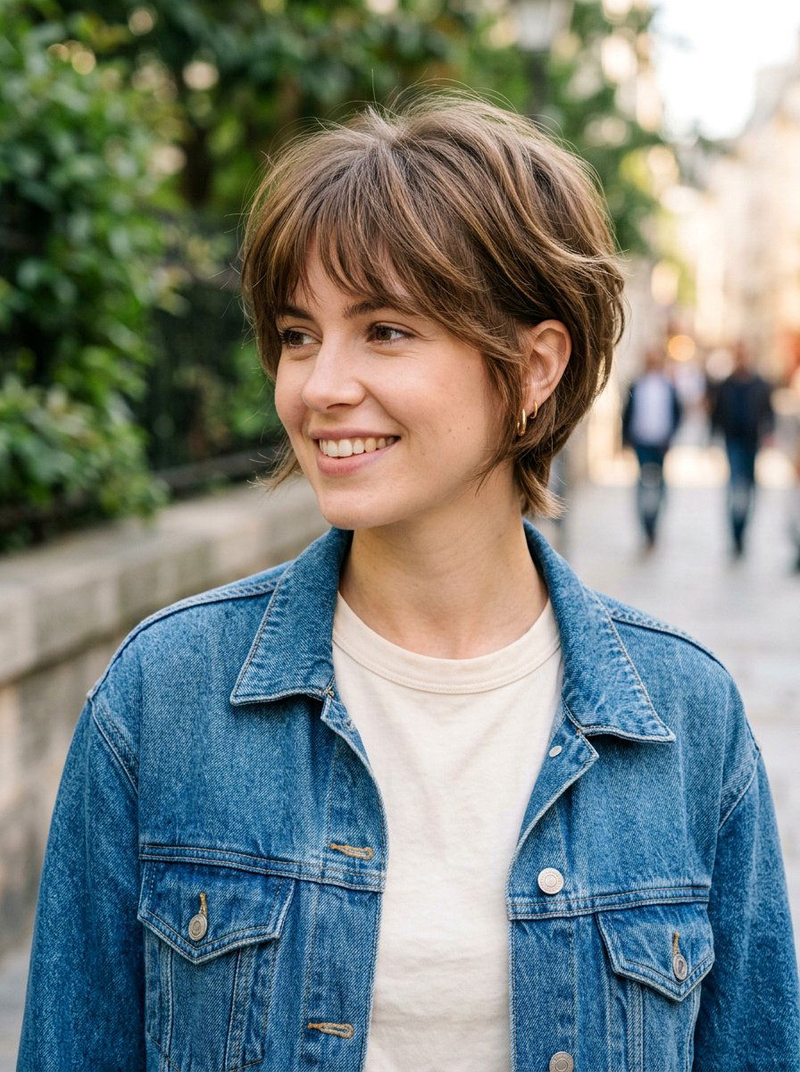 Short Bixie Cut with Wispy Bangs - 20 short haircut with wispy bangs - 20 short haircut with wispy bangs