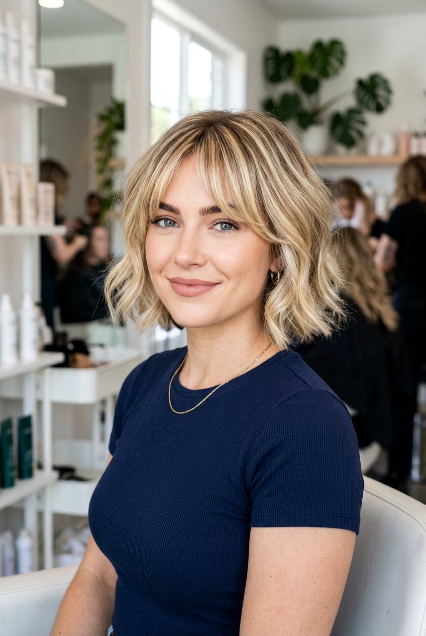 Short Blonde Balayage With Curtain Bangs - 20 blonde balayage with curtain bangs - 20 blonde balayage with curtain bangs