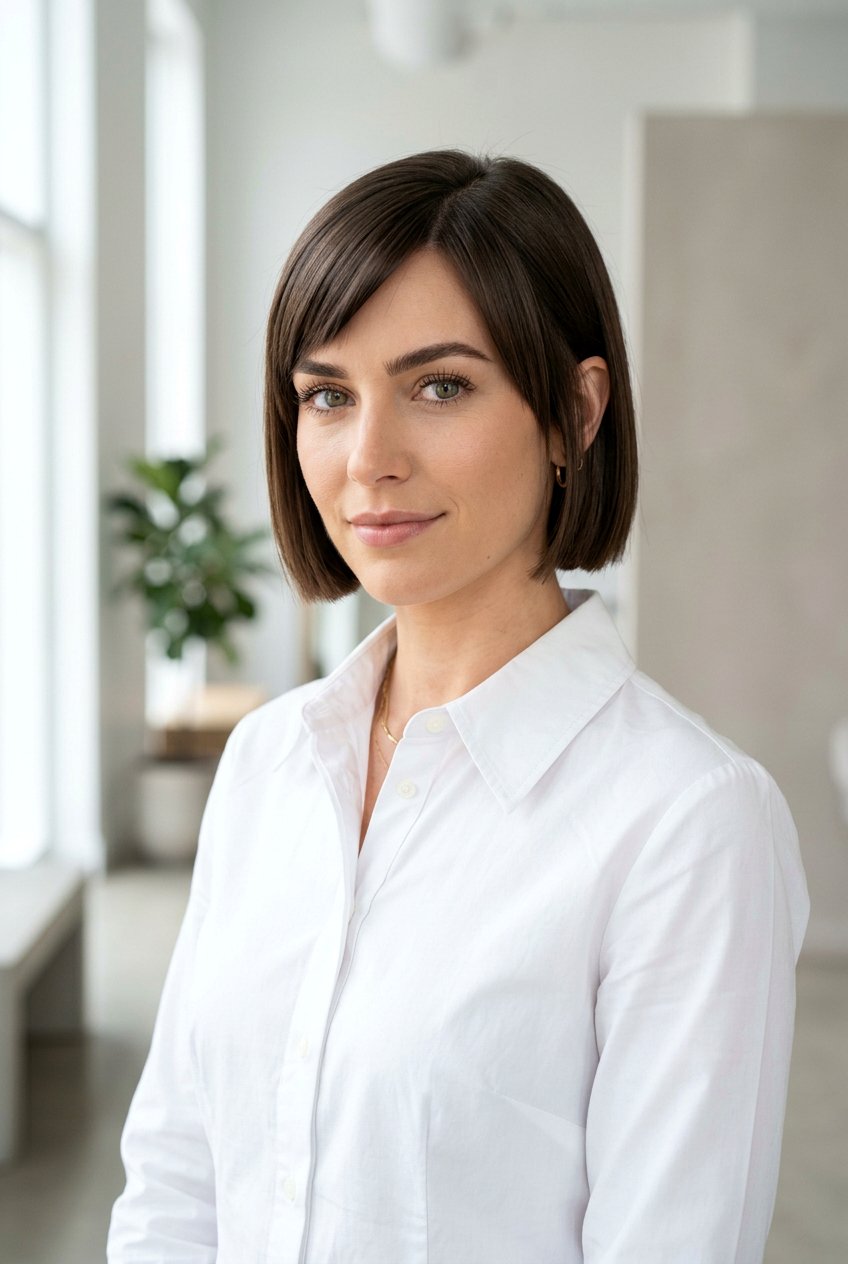 Short Blunt Bob With Asymmetrical Bangs - 20 short blunt bob with bangs - 20 short blunt bob with bangs