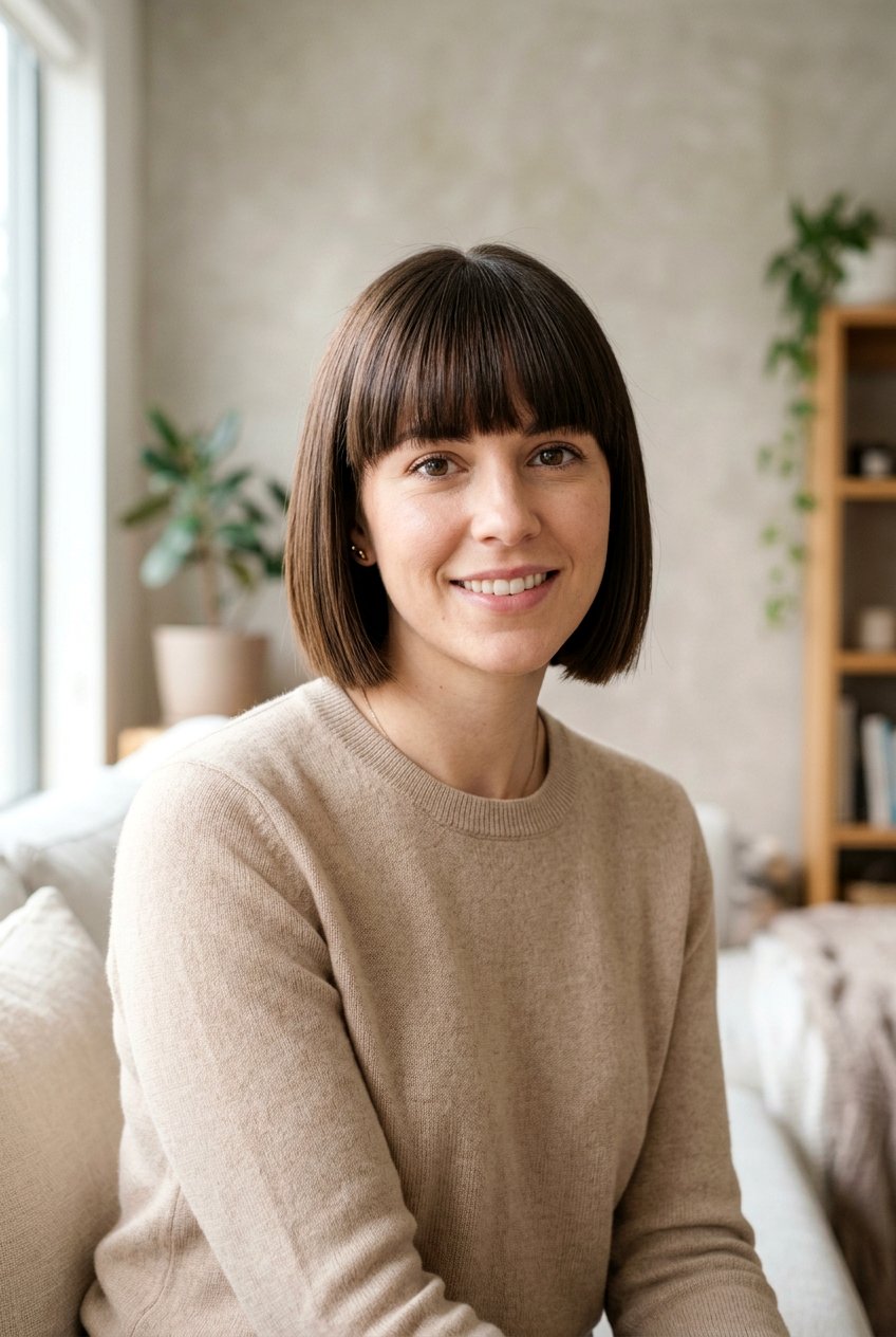 Short Blunt Bob With Full Bangs - 20 short blunt bob with bangs - 20 short blunt bob with bangs