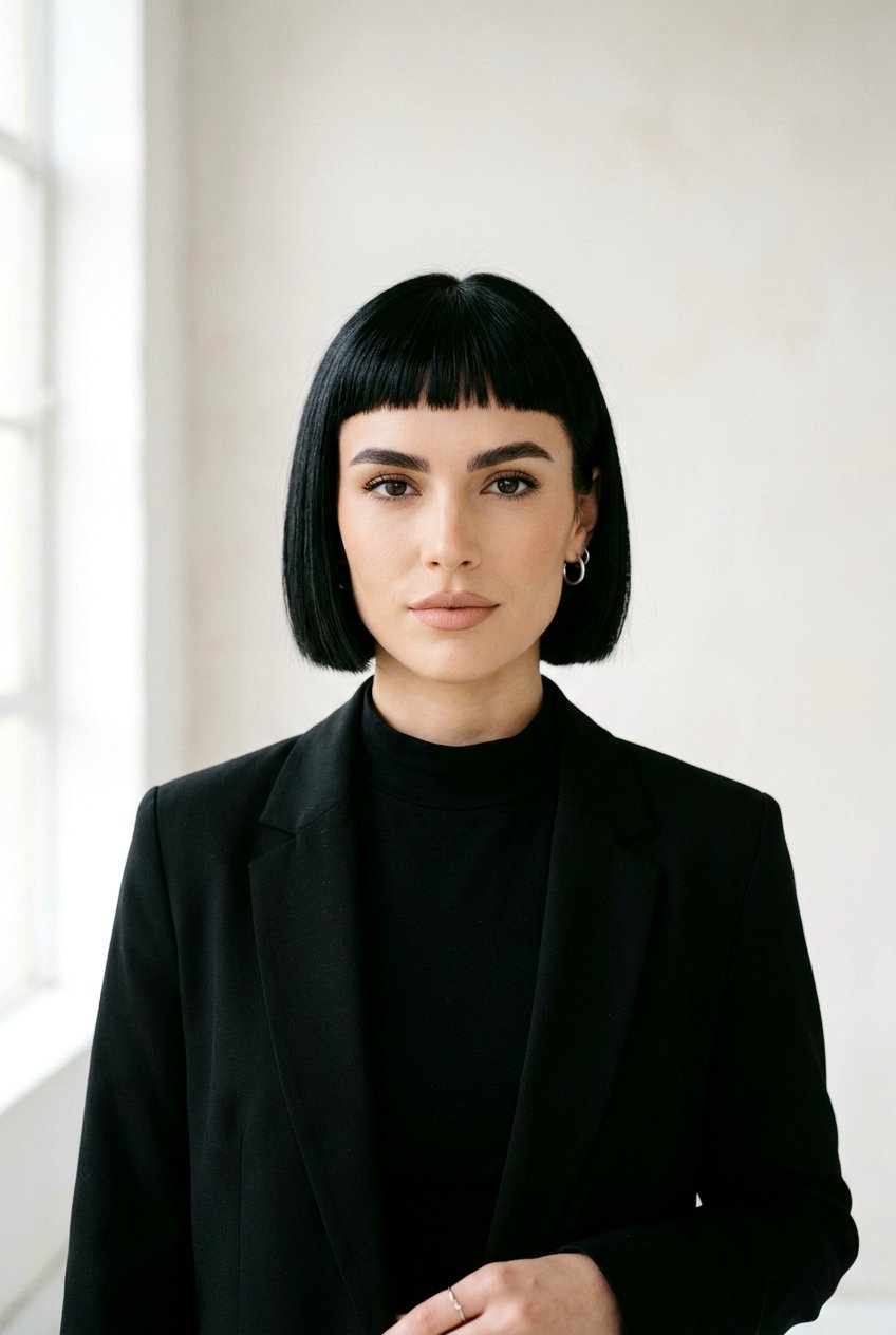 Short Blunt Bob With Micro Bangs - 20 short blunt bob with bangs - 20 short blunt bob with bangs
