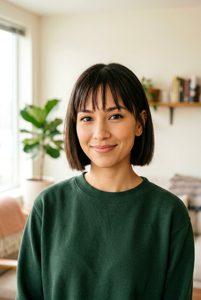 Short Blunt Bob With Piecey Bangs - 20 short blunt bob with bangs - 20 short blunt bob with bangs