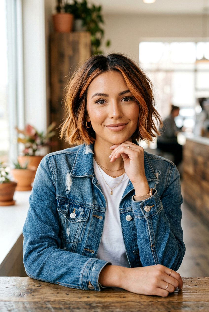 Short Bob Ginger Balayage Shadow Root - 20 ginger balayage with shadow root - 20 ginger balayage with shadow root