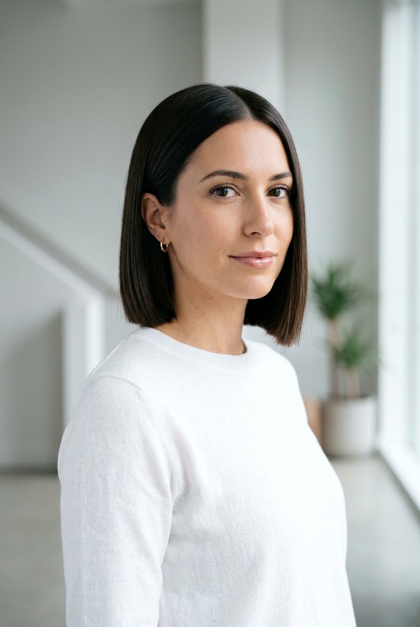 Short Bob Haircut With Straight Ends - 20 easy short haircut for busy mornings - 20 easy short haircut for busy mornings