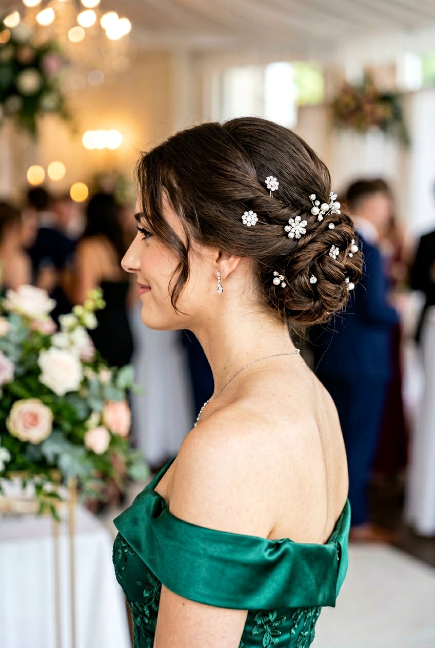 Short Bob Updo with Accessories for Prom - 20 prom hairstyles for short hair - 20 prom hairstyles for short hair