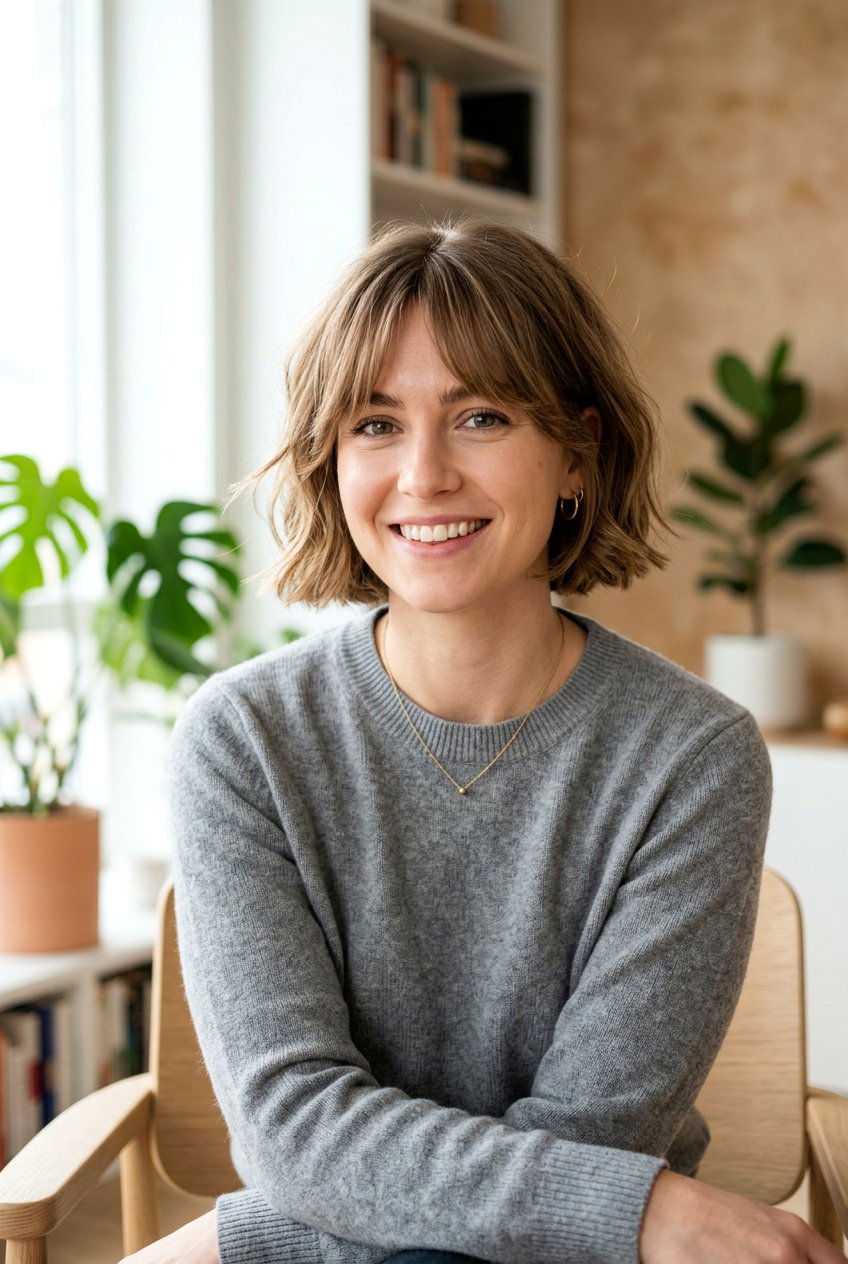 Short Bob With 70s Curtain Bangs - 20 70s curtain bangs hairstyle - 20 70s curtain bangs hairstyle