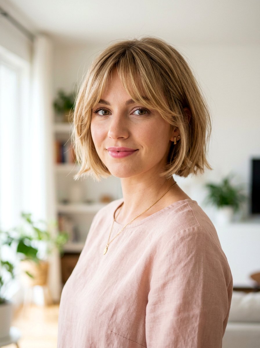 Short Bob With Bangs - 20 wash and wear short bob haircut - 20 wash and wear short bob haircut