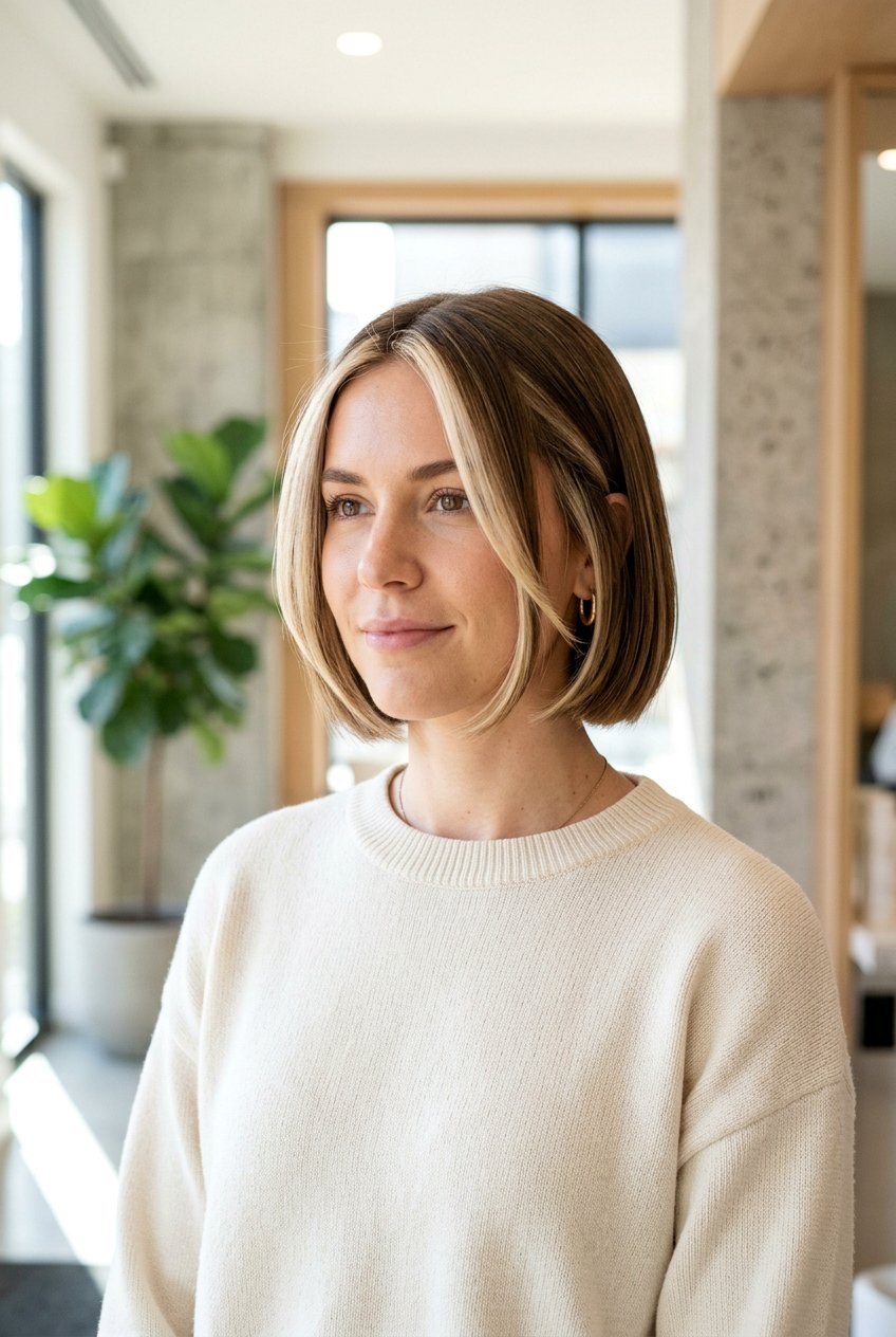 Short Bob With Face Framing Highlights - 20 highlights for bob haircut - 20 highlights for bob haircut