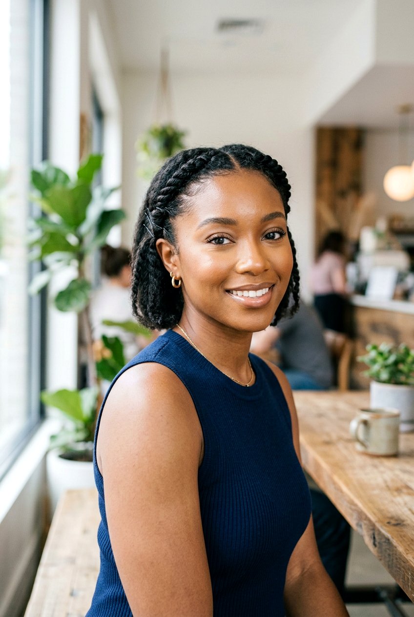 Short Bob With Front Twists - 20 beach hairstyle for short bob - 20 beach hairstyle for short bob