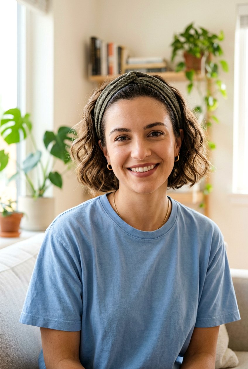 Short Bob With Headband - 20 summer hairstyles for short hair - 20 summer hairstyles for short hair