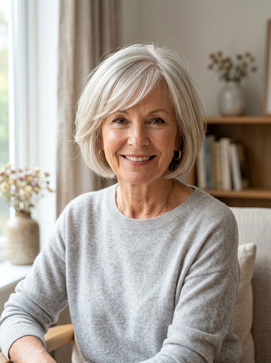 Short Bob With Side Bangs Over 60 - 20 short haircut for women over 60 with fine hair - 20 short haircut for women over 60 with fine hair