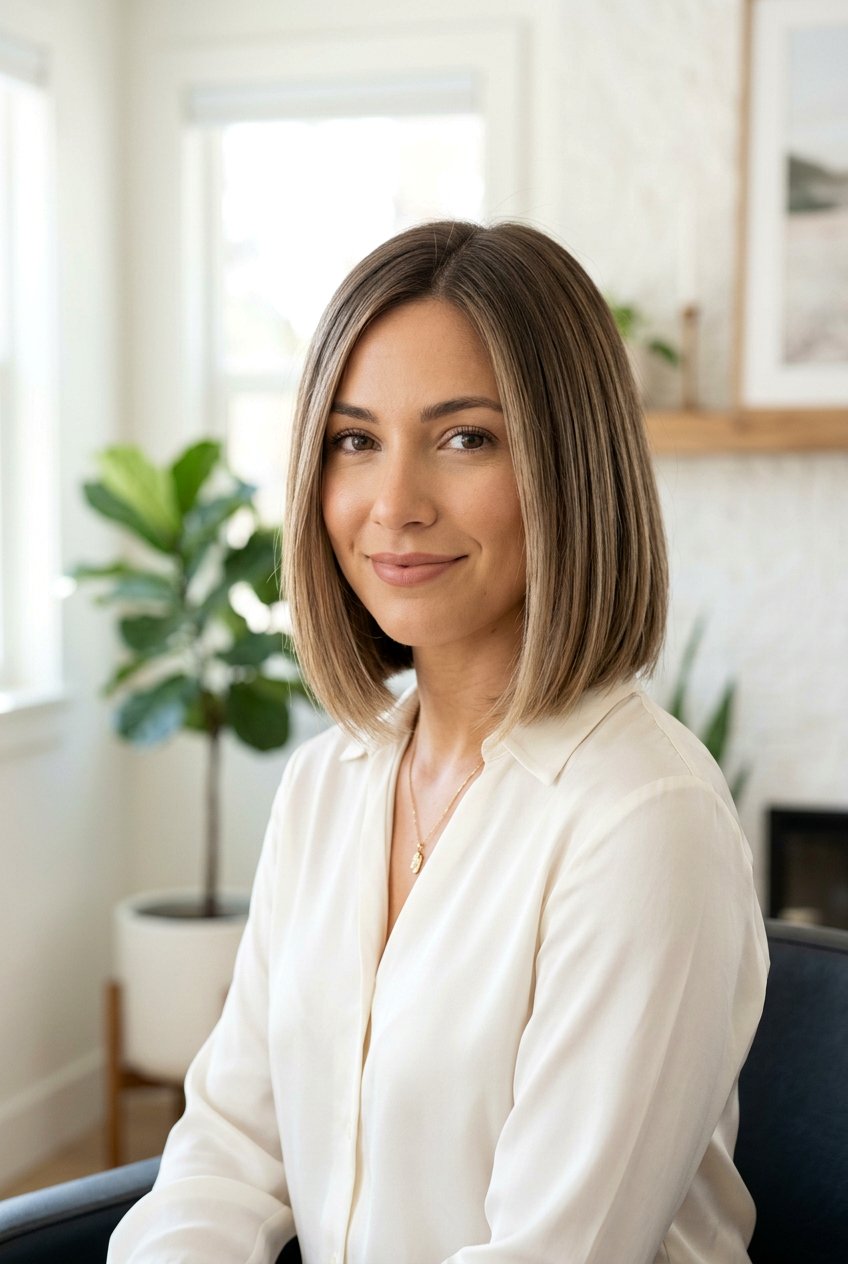 Short Bob With Subtle Balayage - 20 balayage on bob haircut - 20 balayage on bob haircut